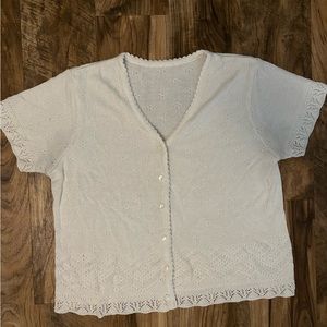 Crochet Grandma Short-Sleeved Cardigan